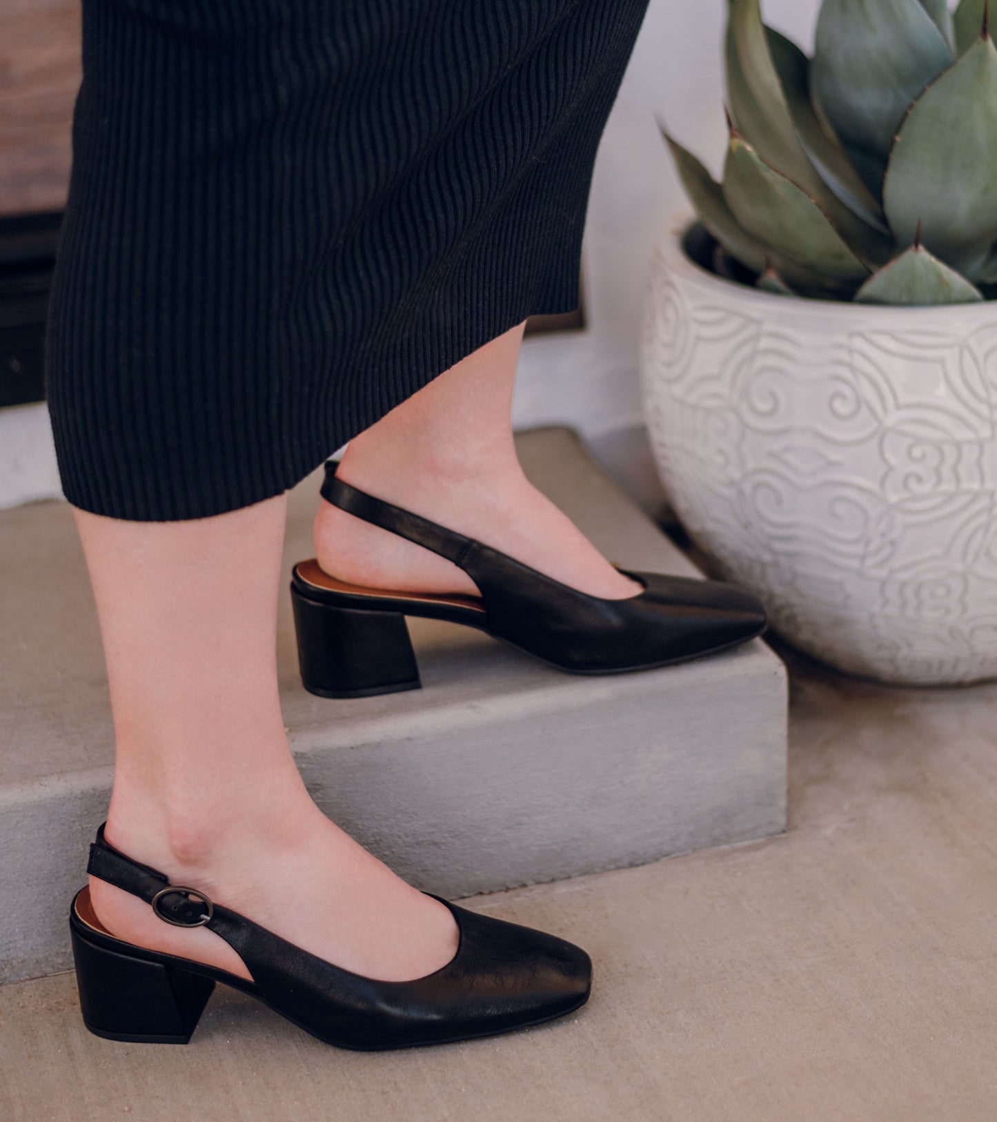 Ester Block Heel Slingback Pump / Baretraps