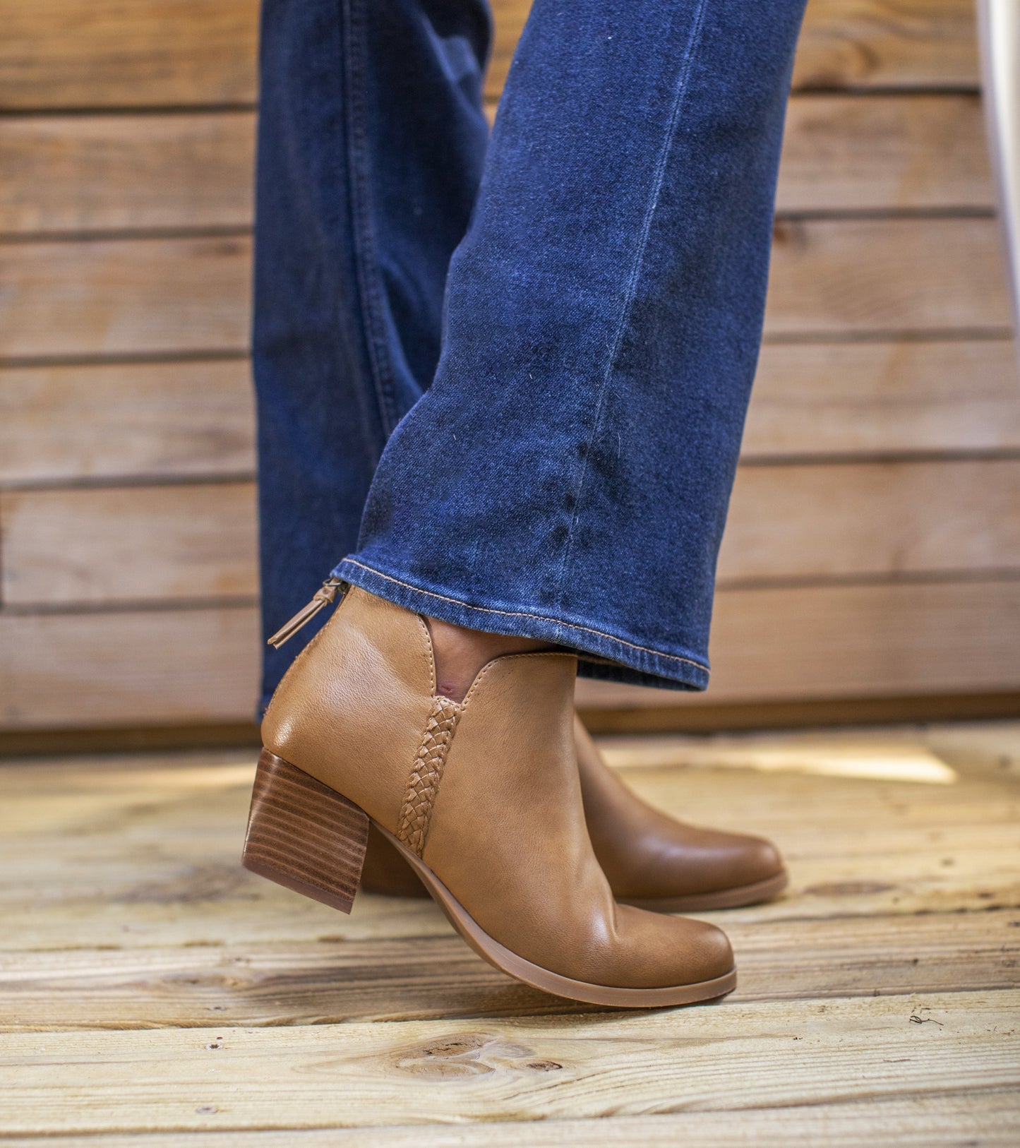 Lauryn Block Heel Ankle Bootie / Baretraps
