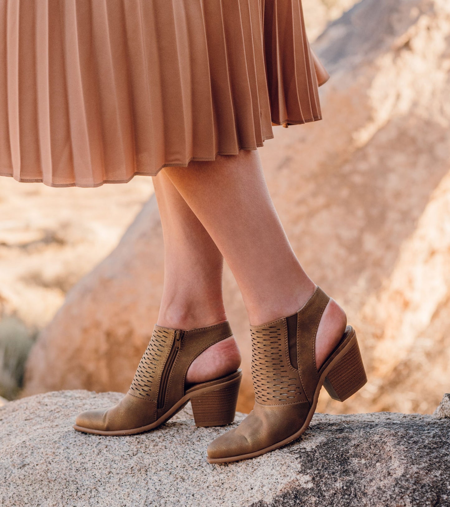 Yangley Block Heel Bootie / Baretraps